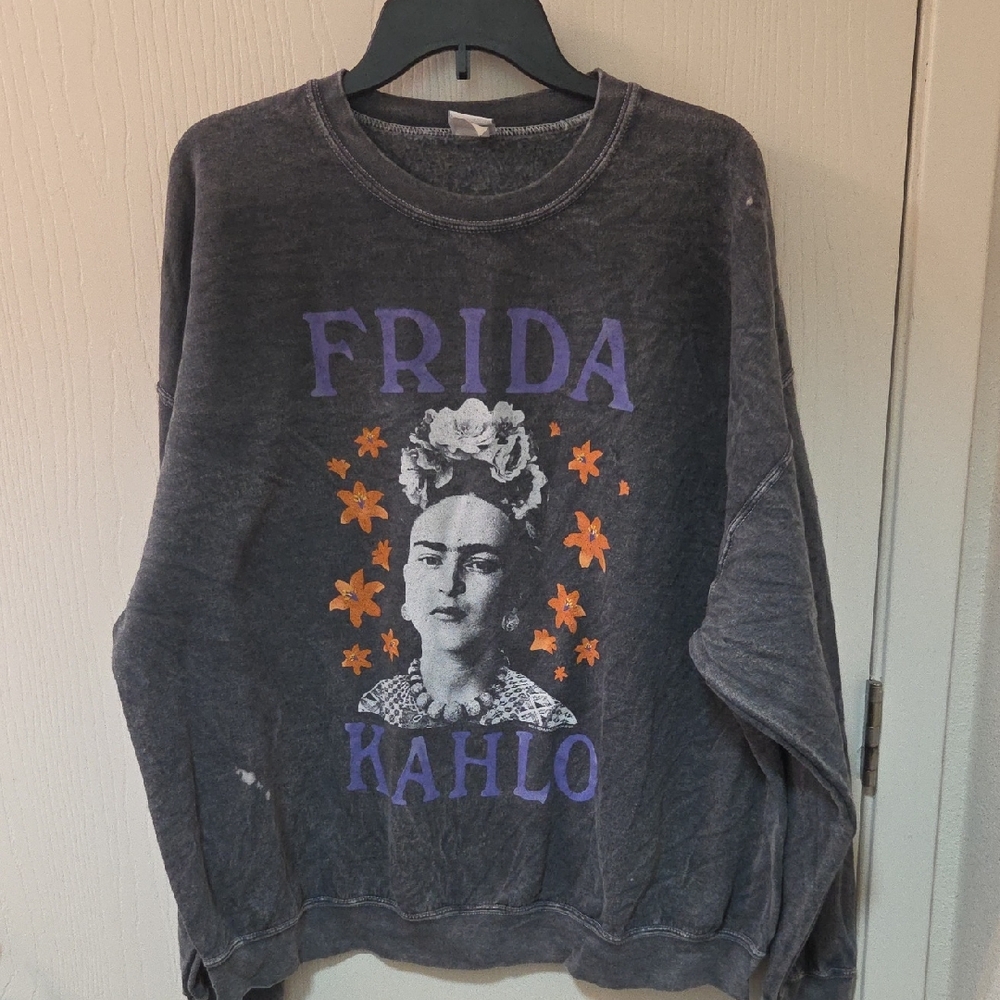 Junk Food Clothing Charcoal Frida Kahlo Sweater